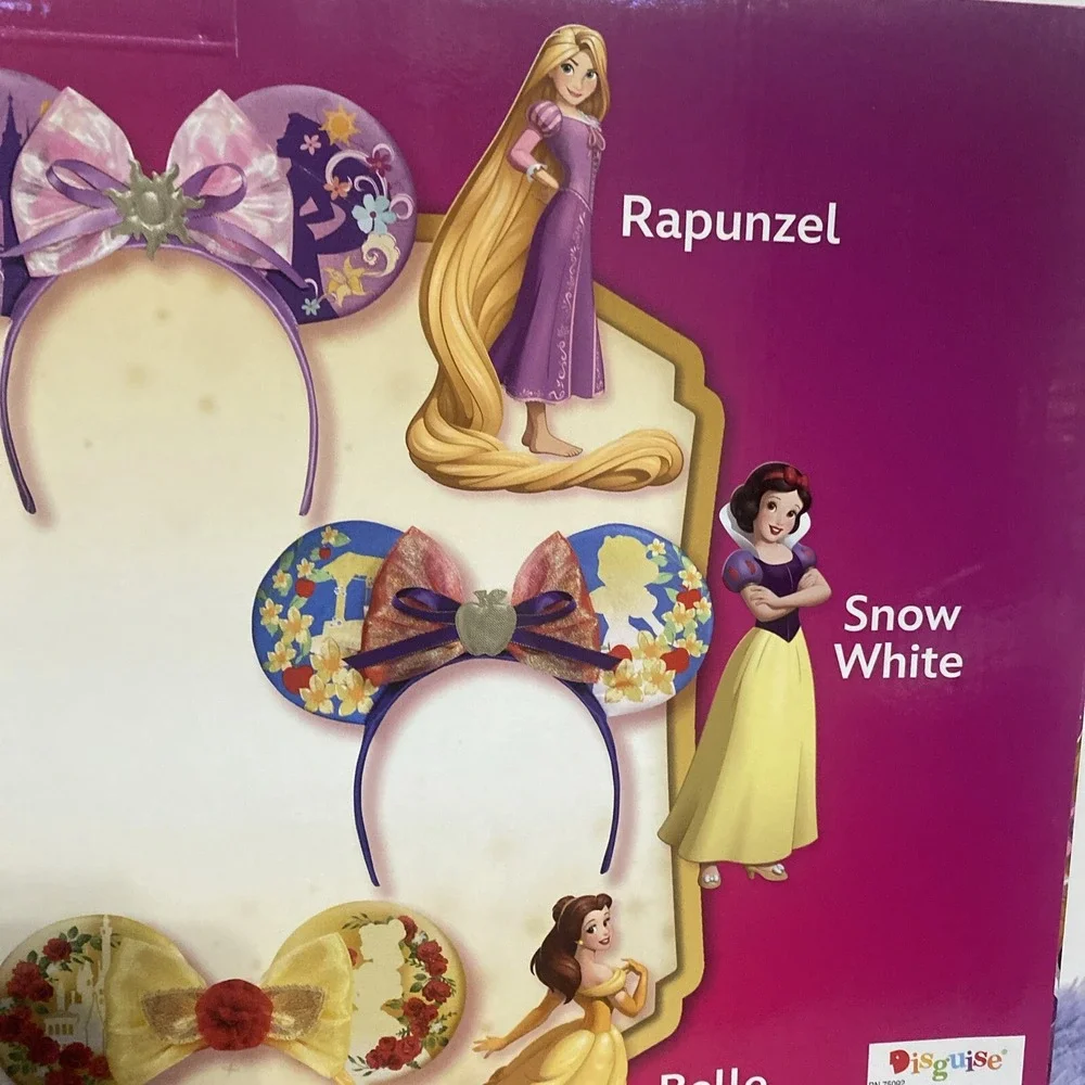 Disney Princess 5 Piece Ear Kit Headbands Ariel Tiana Rapunzel Snow White Belle